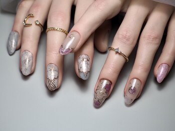 テンプテーション ネイル スタジオ(Temptation nail studio)/モロッカン風プリンセスアート☆
