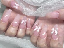 モカ 心斎橋(moca by Lee)/【Aina】リボンネイル