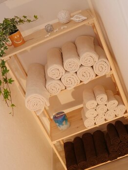 ブルーヘブン(Blue Heaven)/オリム製今治タオルで施術します