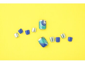 ヴァンネイル みなとみらい馬車道(VINGT NAIL)/*ブルー×シルバーミラー*