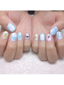 ポ ミニヨン(Pot mignon)/爽やか海ネイル