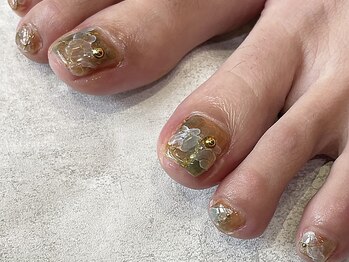 インクネイル×秋ネイル