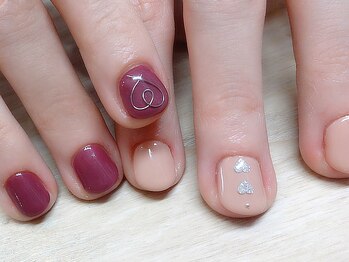 アミュリー ネイル アトリエ(Amury nail atelier)/ワイヤーハートネイル♪