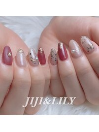 上品ダルメシアンネイル