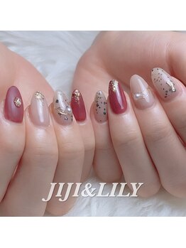 上品ダルメシアンネイル