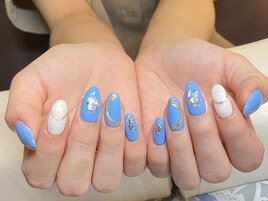 ゴールドブルーネイル