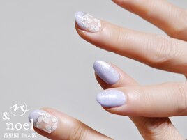 フレンチフラワーレースネイル