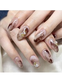 べっこうニュアンスネイル♪