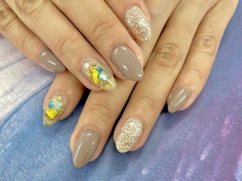 ディーネイル 四条烏丸(D-nail)/【春井】シンプルシェルネイル☆