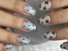 クルネ(QULNE)/ドットネイルニュアンスフラワー