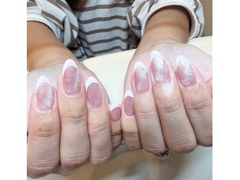 ネイル アイラッシュ 彩 熊谷店/マグネット＋フレンチネイル