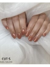 カッツ エステティックサロン 元町(CUT S)/オレンジ×パール ワンカラー