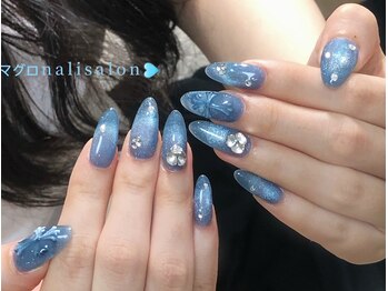 マグロ ネイルサロンの写真/チップ長さだし★持ち込みデザインやり放題★丁寧なカウンセリング付き◎定額メニューもご用意あり♪