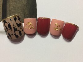 大人レオパード柄フット
