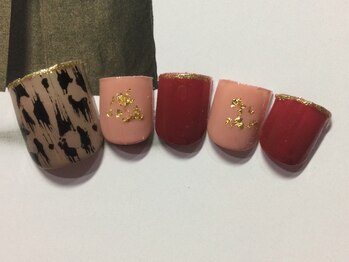 ネイルサロン リリオ(Nail Salon Ririo)/大人レオパード柄フット