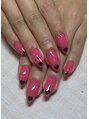 ネイルサロン キャンディネイル(Candy Nail) ピンクとハートの組み合わせ好きです☆
