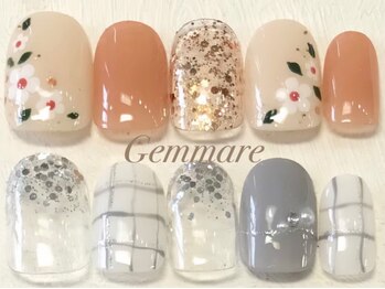 ジェンマーレ 青葉台店(Gemmare)の写真/ソフトジェルオフ無料！アート豊富なハンドキャンペーンネイル¥7,450で上品な指先に☆カラー変更もOK♪