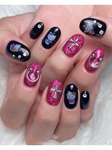ホランイネイル(HORANGI NAIL)/y2kネイル　ピンクネイル