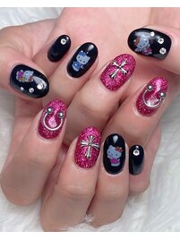 y2kネイル　ピンクネイル