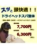 【6月30日まで】極・スッと頭快適ドライヘッドスパ整体/70分　7,700円
