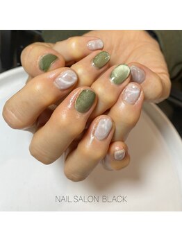 ブラック 池尻大橋店(BLACK)/マグネット、ニュアンスネイル