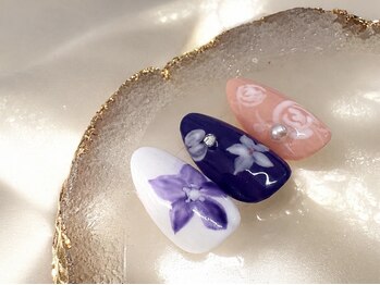 ウープスネイル 北上パル店(OopsNAIL)/ワンカラー＋アート