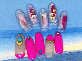 アン ジョーヌドラゴ/【自爪ネイル】ピンクネイル