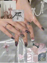 ルルシアン 代々木(luluchien)/秋のチェックネイル