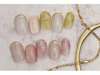 ネイルサロンprish銀座4丁目店【マグネット&フットネイル定額サロン】/6000円 マグネット タイダイ