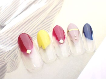 ネイルサロン ティディ(TIDY)/塗りかけフレンチ¥