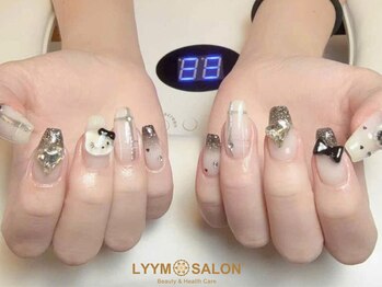 リームサロン 池袋店(LYYM SALON)/モノトーン×リボンネイル