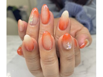 アトリエ エース(ACE)/初夏のオレンジネイル