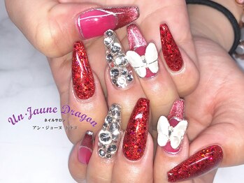 アン ジョーヌドラゴ/【ロングネイル】赤ネイル