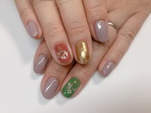 トヨネイル(TOYO NAIL)/大人色シンプル押し花☆