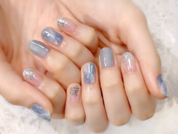 ラルネイル 大宮(Lull. nail)/#天然石風#夏ネイル#ブルー