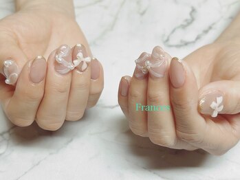 フランセス(Frances)/リボン風ネイル