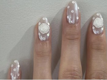 ジェミーネイル エビス(Jemiy nail ebisu)/パールミラードットバラ