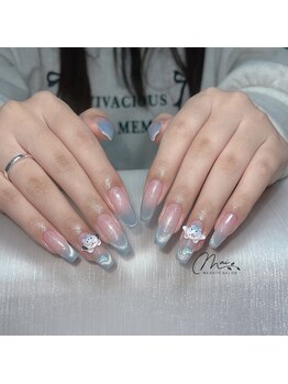 マイ(Mai)/水色マグネットフレンチネイル