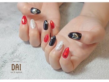 アークヘアーダイ ネイル アンド アイラッシュ(ARK HAIR DAI)/甘すぎないバレンタインネイル