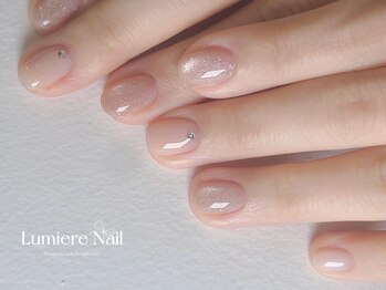 ルミエール ネイル モンナカ(Lumiere Nail Monnaka)/オンブレフレンチ/冬ネイル
