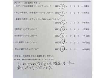 ホワイト 富山店(WHITE)/お客様アンケート