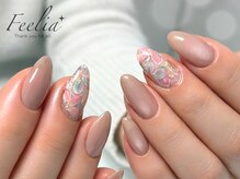 フィーリア(feelia)/大人上品フラワーネイル