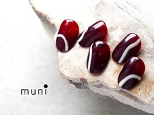 ムニネイル 心斎橋(muni NAIL)/バイカラーラインネイル