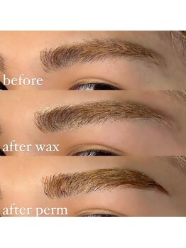 アイグラッド(eyeglad)/メンズ　アイブロウwax+パーマ