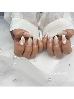 サロンドウイ(salon de OUI)/ホワイトパールとバラ