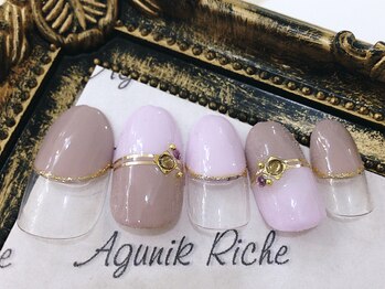アグニークリッシェ(Agunik Riche)/【バイカラーネイル】
