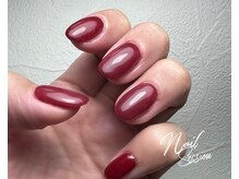 ネイルセッション(nail session)/大人なボルドーワンカラー