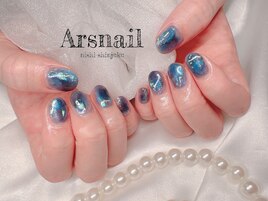 ブルーニュアンスネイル
