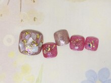 ネイルライフ(NailLife)/シェルのせフットデザイン