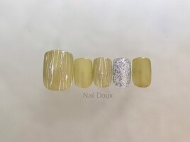 ミラー×ホログラムフットネイル